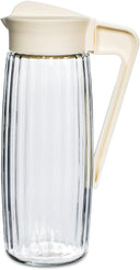 Royal Norfolk Brocca in Vetro Trasparente con Tappo in Plastica Colorato, 1600cc, 29cm