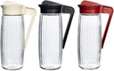 Royal Norfolk Brocca in Vetro Trasparente con Tappo in Plastica Colorato, 1600cc, 29cm