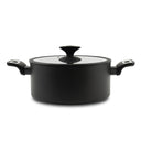 Casseruola 2 maniglie con coperchio Elegance Black Diam 24 - SILEX