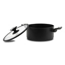 Casseruola 2 maniglie con coperchio Elegance Black Diam 24 - SILEX